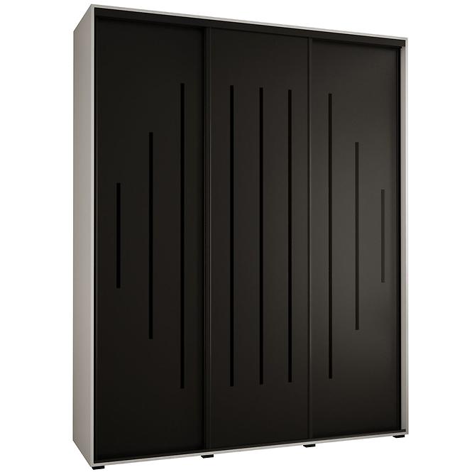 Schrank 45 Canaris 12 190 weiß/schwarz/schwarz