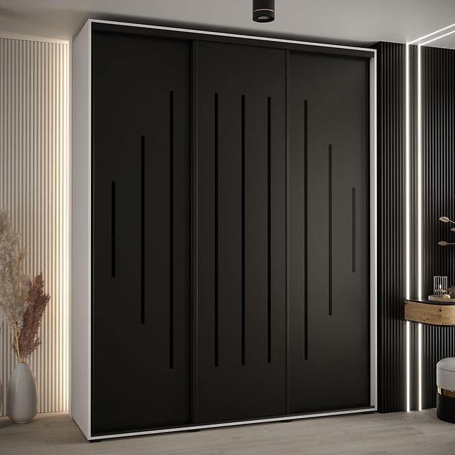 Schrank 45 Canaris 12 190 weiß/schwarz/schwarz