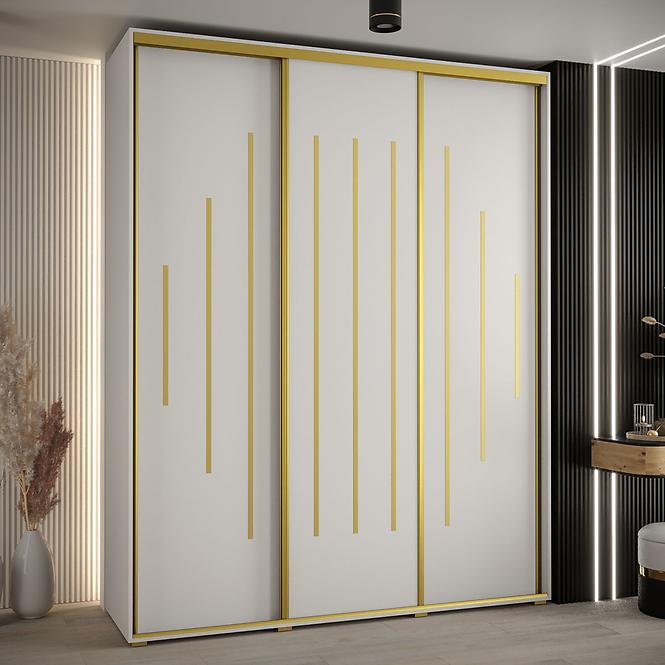 Schrank 45 Canaris 12 190 weiß/gold