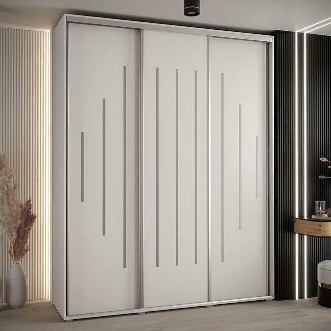 Schrank 45 Canaris 12 190 weiß/silver