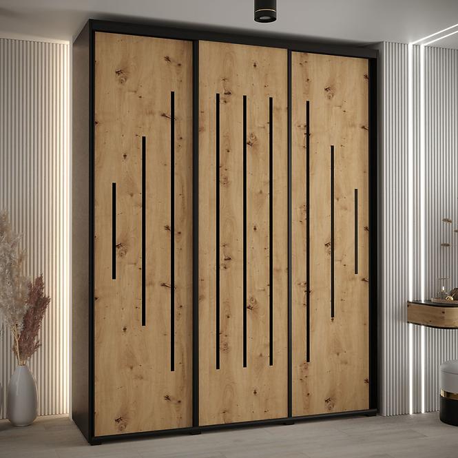 Schrank 45 Canaris 12 190 schwarz/artisan/schwarz
