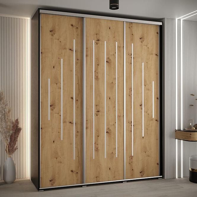 Schrank 45 Canaris 12 190 schwarz/artisan/silver