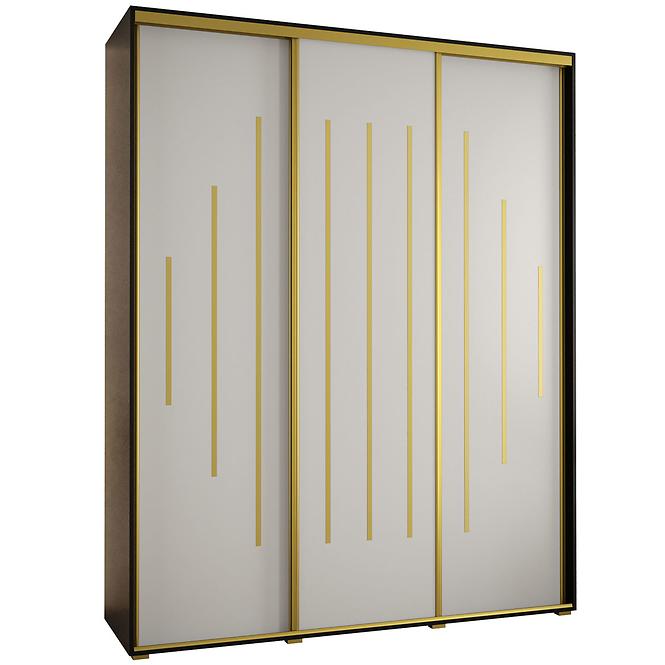 Schrank 45 Canaris 12 190 schwarz/weiß/gold