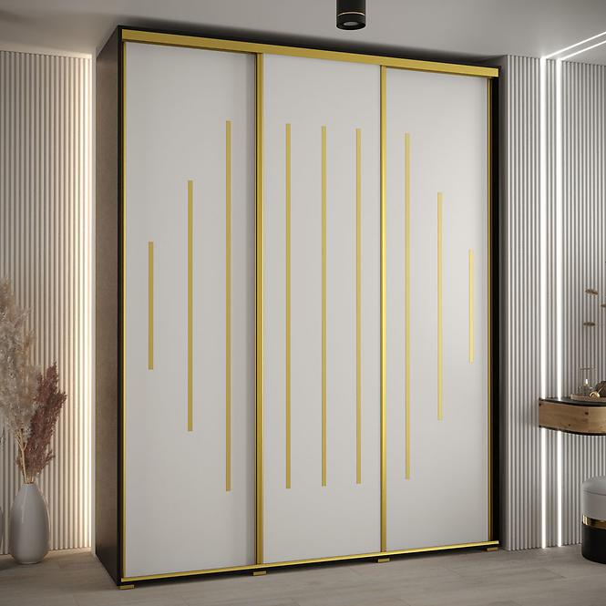 Schrank 45 Canaris 12 190 schwarz/weiß/gold