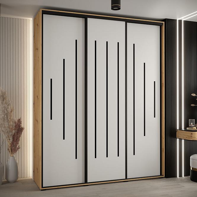 Schrank 45 Canaris 12 200 artisan/weiß/schwarz