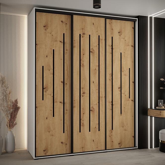 Schrank 45 Canaris 12 200 weiß/artisan/schwarz