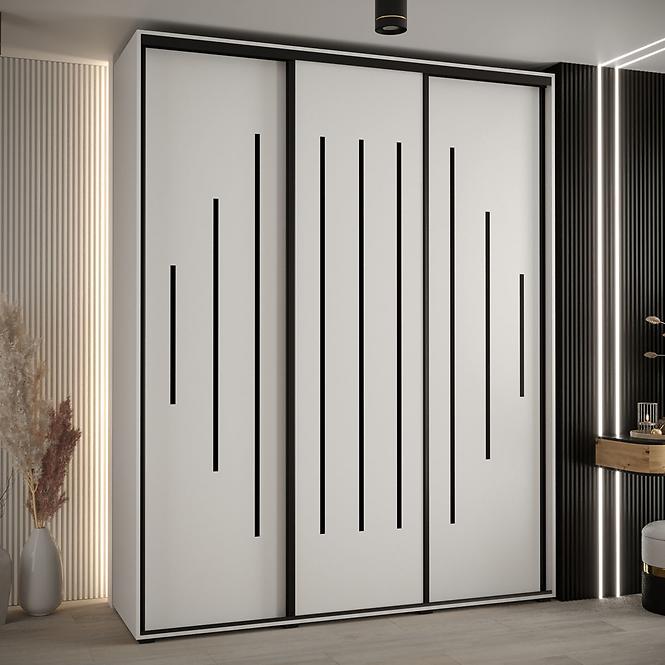 Schrank 45 Canaris 12 200 weiß/schwarz