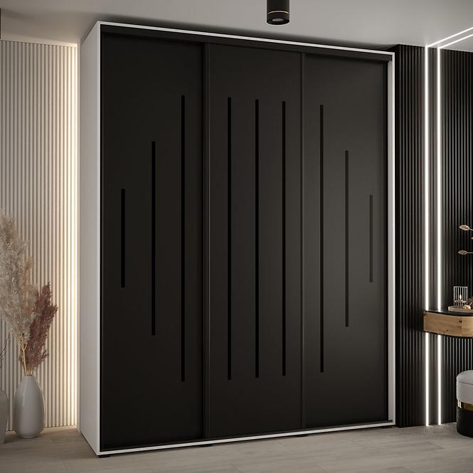 Schrank 45 Canaris 12 200 weiß/schwarz/schwarz