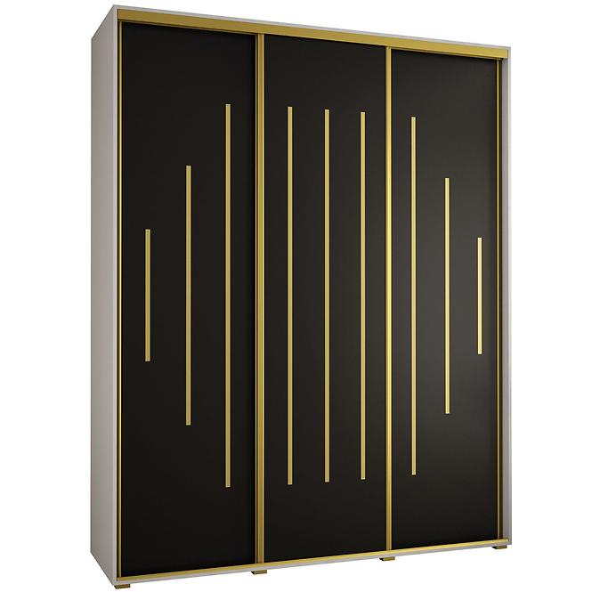 Schrank 45 Canaris 12 200 weiß/schwarz/gold