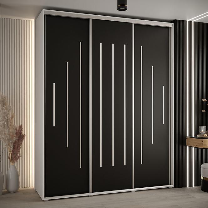 Schrank 45 Canaris 12 200 weiß/schwarz/silver