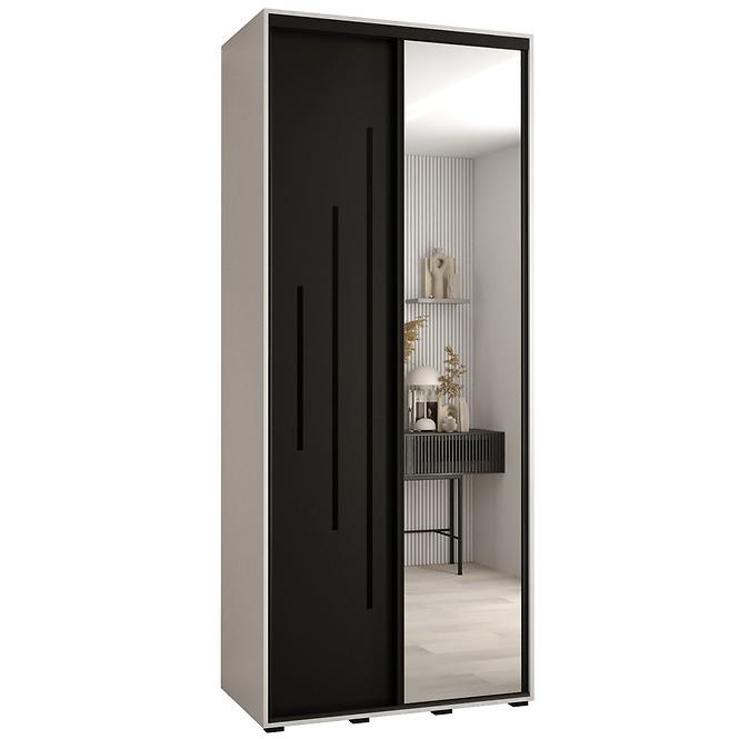 Schrank 45 Canaris 13 100 weiß/schwarz/schwarz
