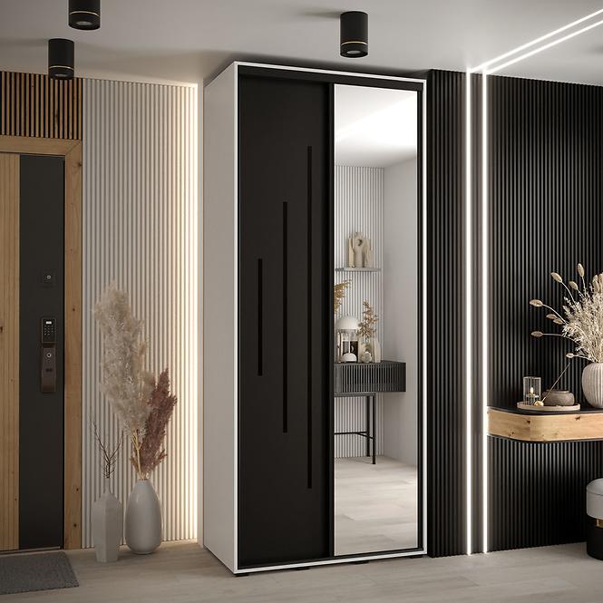 Schrank 45 Canaris 13 100 weiß/schwarz/schwarz