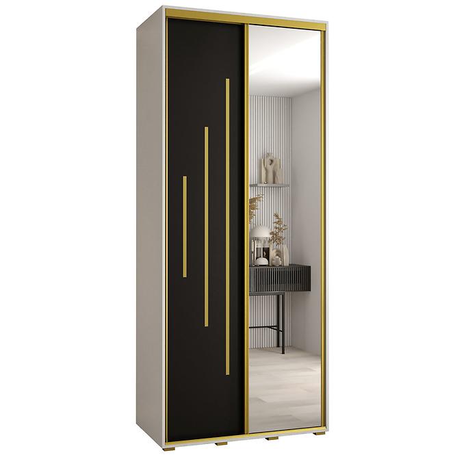 Schrank 45 Canaris 13 100 weiß/schwarz/gold