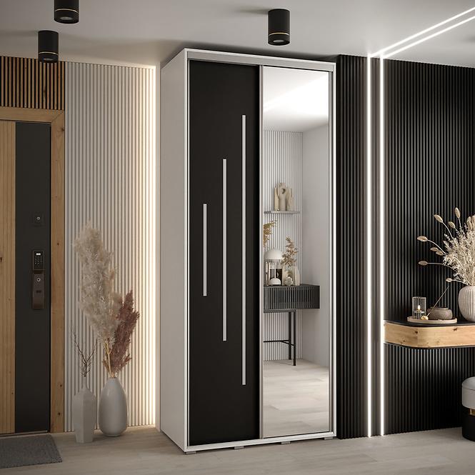 Schrank 45 Canaris 13 100 weiß/schwarz/silver