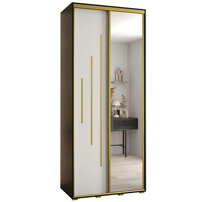 Schrank 45 Canaris 13 100 schwarz/weiß/gold