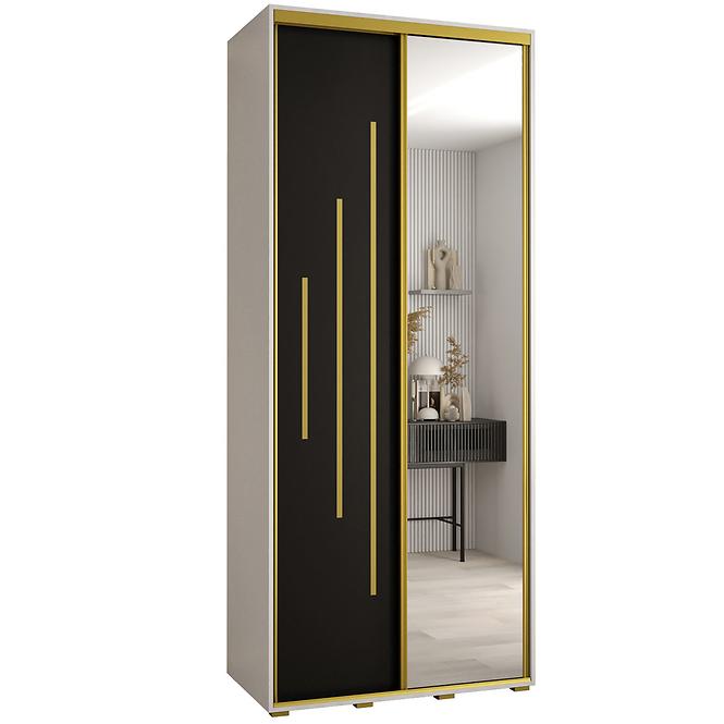 Schrank 45 Canaris 13 110 weiß/schwarz/gold