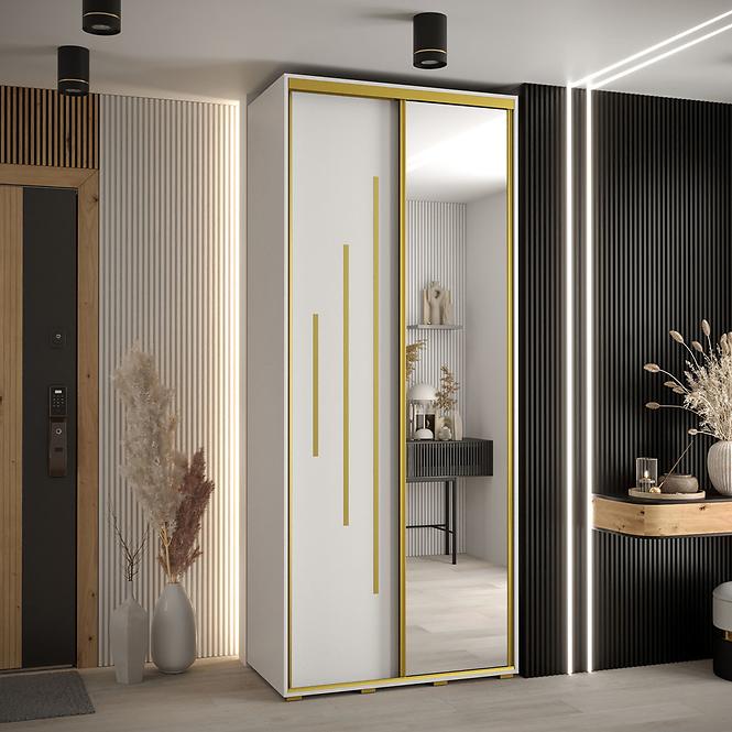 Schrank 45 Canaris 13 110 weiß/gold