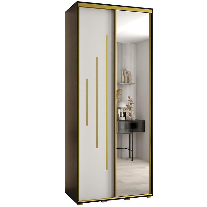 Schrank 45 Canaris 13 110 schwarz/weiß/gold