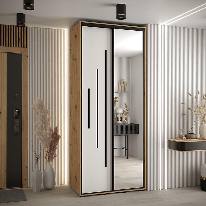 Schrank 45 Canaris 13 120 artisan/weiß/schwarz