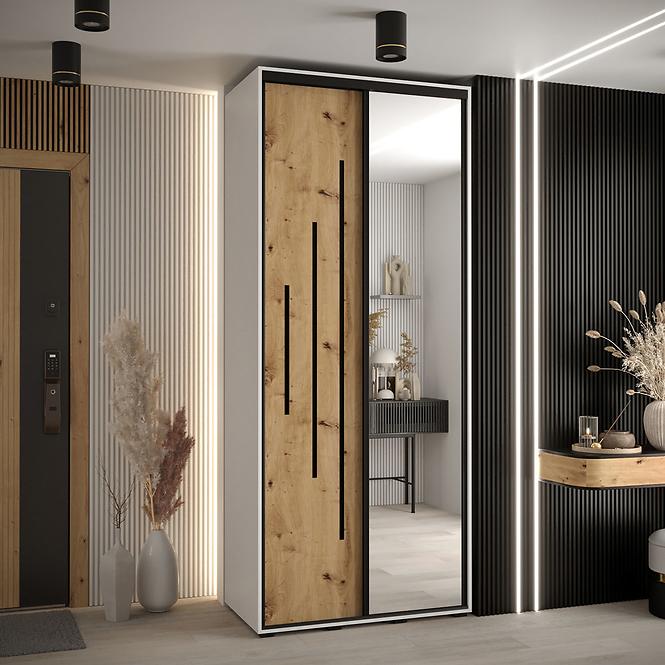 Schrank 45 Canaris 13 120 weiß/artisan/schwarz