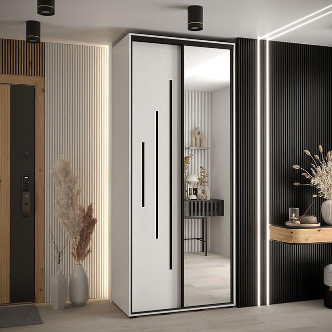 Schrank 45 Canaris 13 120 weiß/schwarz