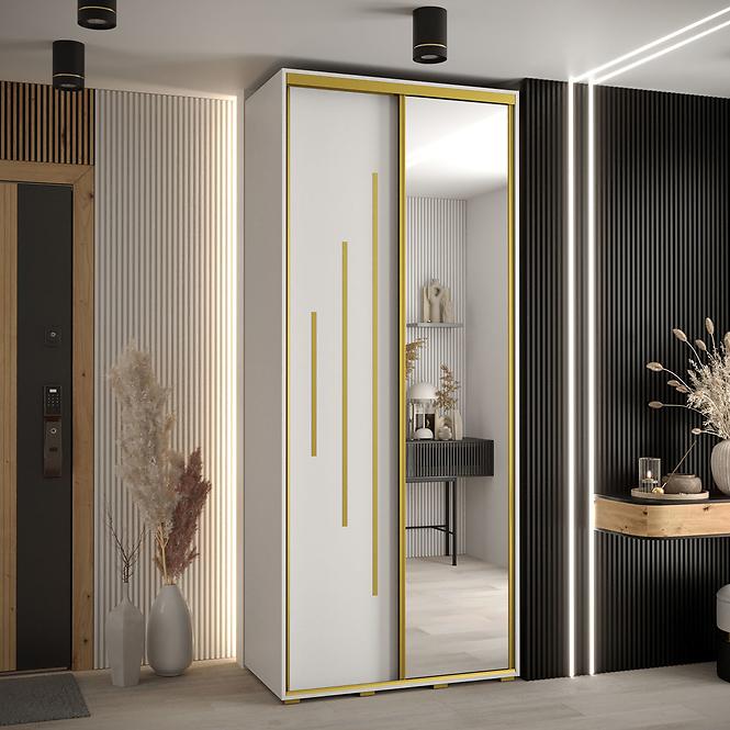 Schrank 45 Canaris 13 120 weiß/gold