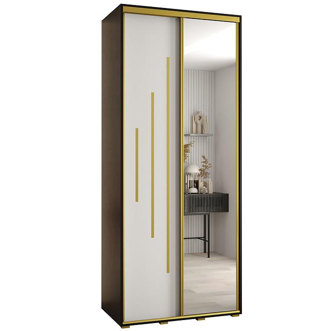 Schrank 45 Canaris 13 120 schwarz/weiß/gold