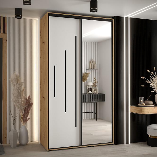 Schrank 45 Canaris 13 130 artisan/weiß/schwarz