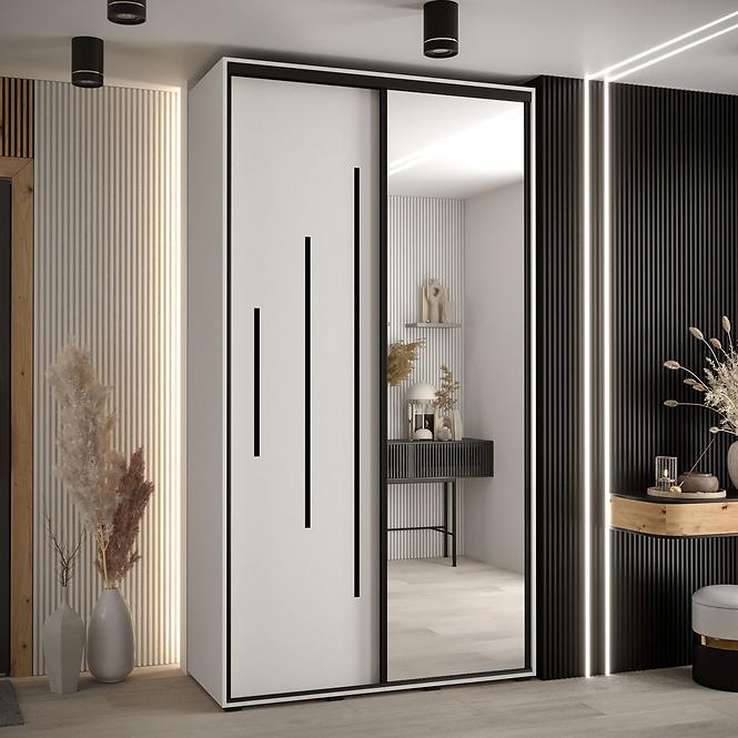 Schrank 45 Canaris 13 130 weiß/schwarz