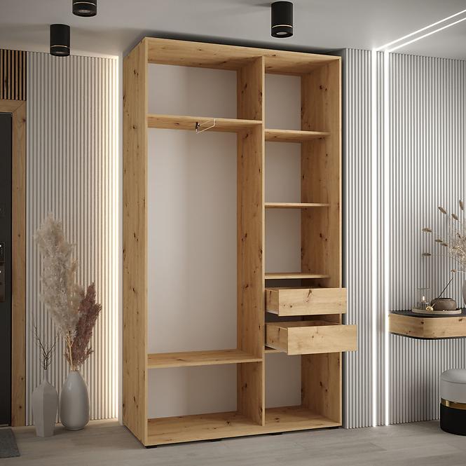Schrank 45 Canaris 13 130 weiß/schwarz/schwarz