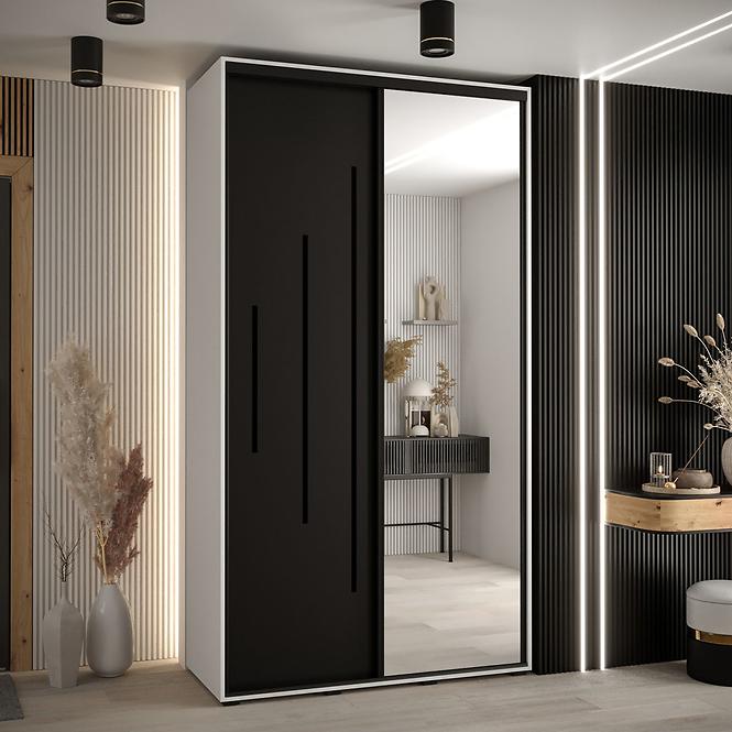 Schrank 45 Canaris 13 130 weiß/schwarz/schwarz
