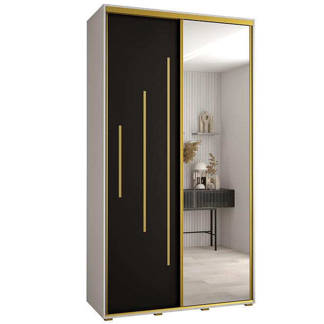 Schrank 45 Canaris 13 130 weiß/schwarz/gold