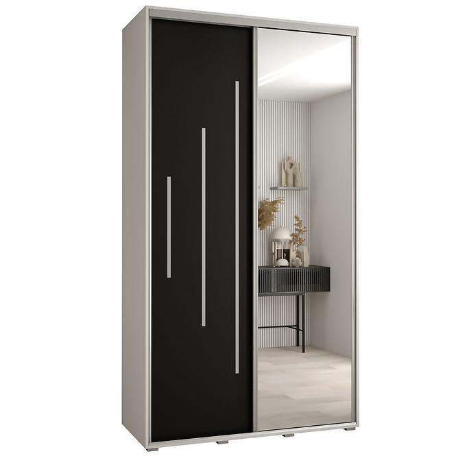 Schrank 45 Canaris 13 130 weiß/schwarz/silver
