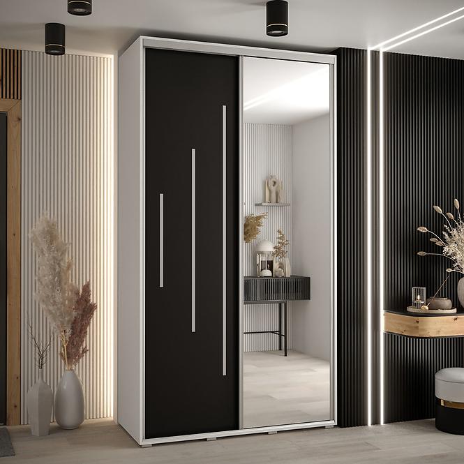 Schrank 45 Canaris 13 130 weiß/schwarz/silver