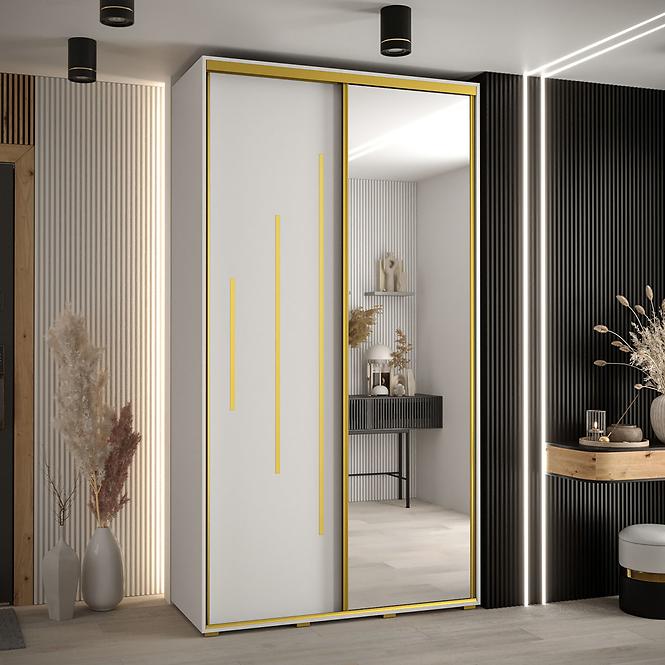 Schrank 45 Canaris 13 130 weiß/gold