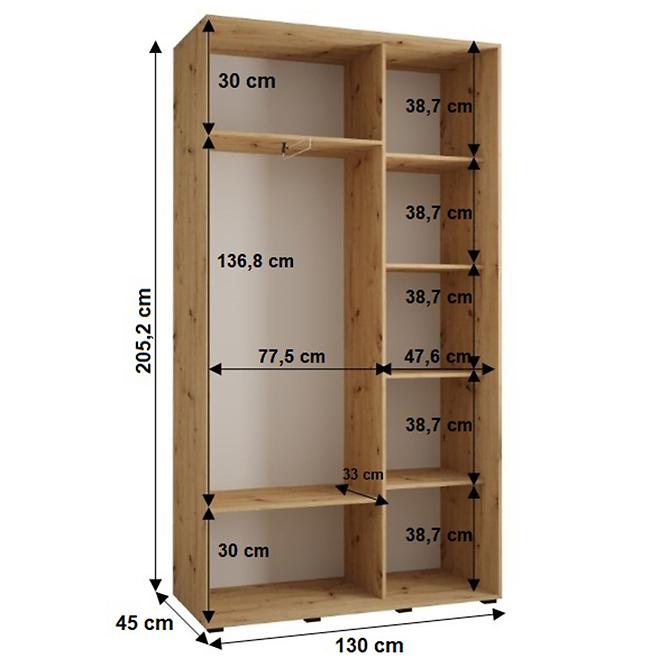 Schrank 45 Canaris 13 130 schwarz/weiß/schwarz