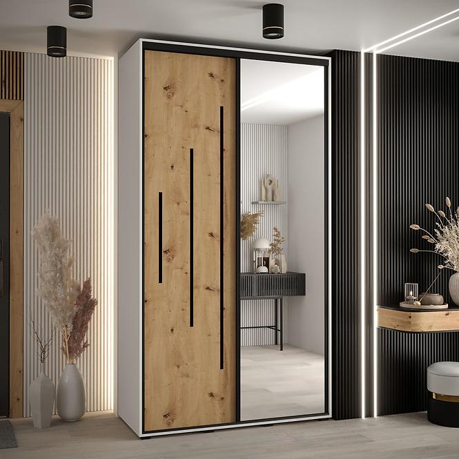 Schrank 45 Canaris 13 140 weiß/artisan/schwarz