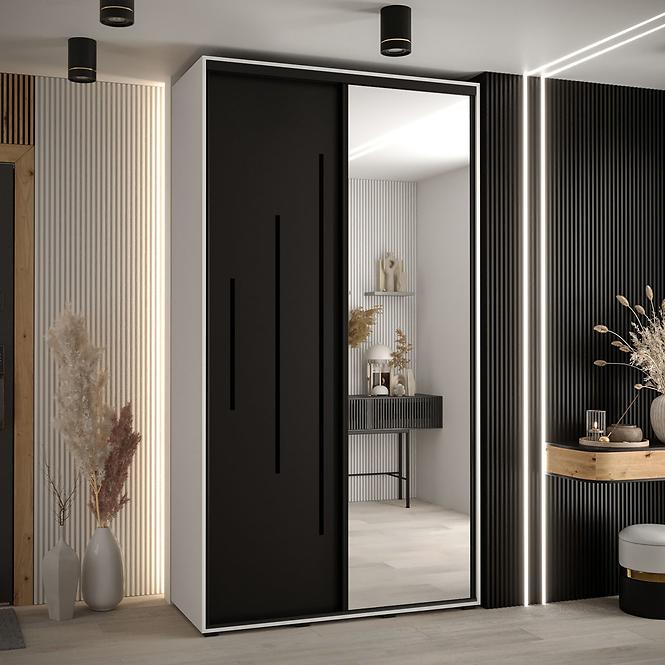 Schrank 45 Canaris 13 140 weiß/schwarz/schwarz