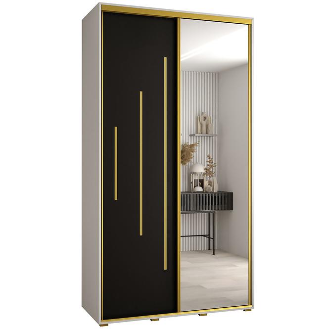 Schrank 45 Canaris 13 140 weiß/schwarz/gold