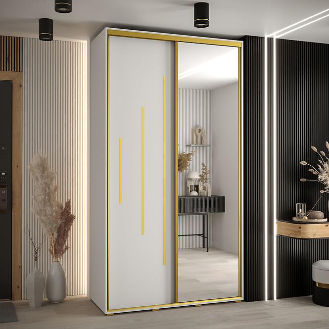 Schrank 45 Canaris 13 140 weiß/gold