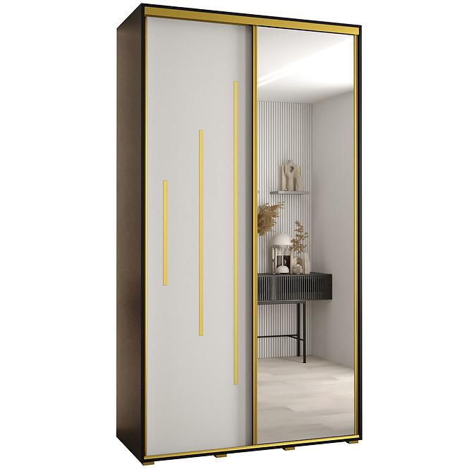 Schrank 45 Canaris 13 140 schwarz/weiß/gold