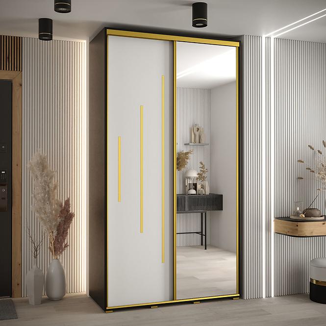 Schrank 45 Canaris 13 140 schwarz/weiß/gold