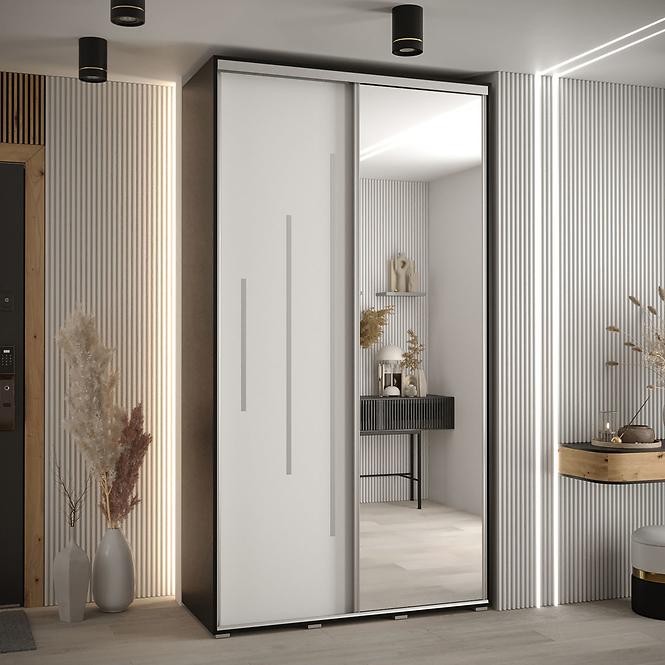 Schrank 45 Canaris 13 140 schwarz/weiß/silver