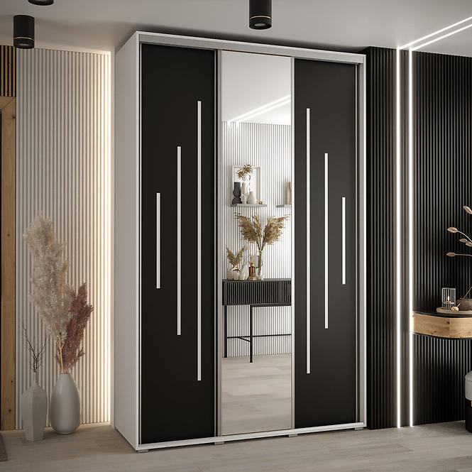 Schrank 45 Canaris 13 150 weiß/schwarz/silver