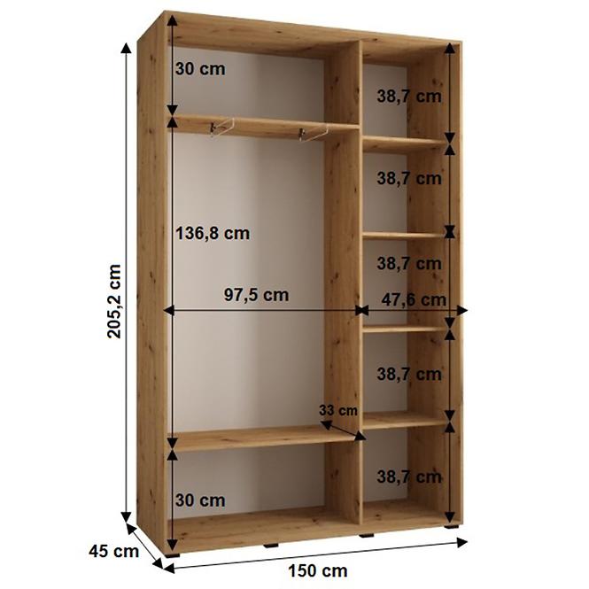 Schrank 45 Canaris 13 150 schwarz/weiß/schwarz