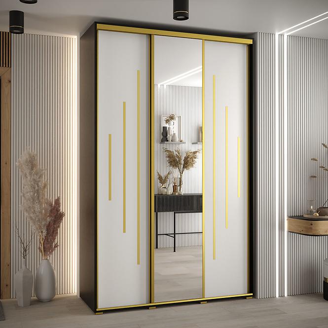 Schrank 45 Canaris 13 150 schwarz/weiß/gold