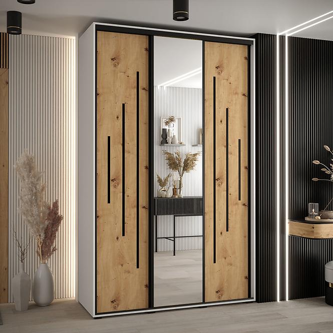 Schrank 45 Canaris 13 160 weiß/artisan/schwarz
