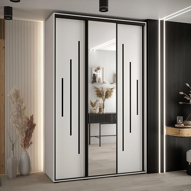 Schrank 45 Canaris 13 160 weiß/schwarz