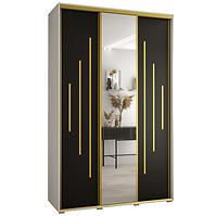 Schrank 45 Canaris 13 160 weiß/schwarz/gold