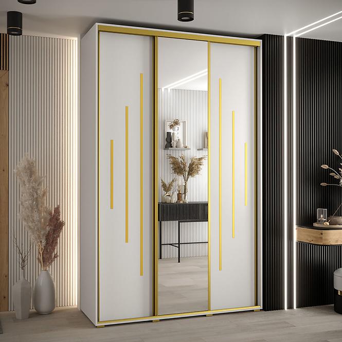 Schrank 45 Canaris 13 160 weiß/gold